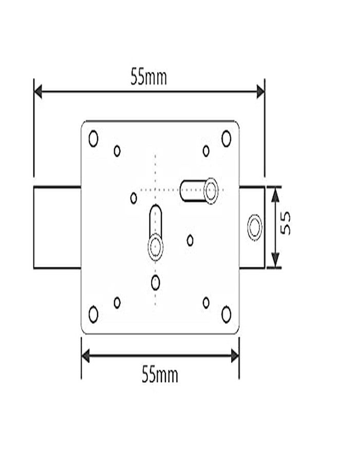 Chitra Steel Pin Cylinder Inter Lock 3 Turn Main Door 6 Lever Lock with 3 Brass Ultra Keys - Image 3